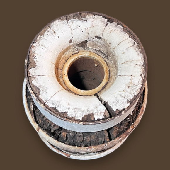 Antique Wagon Wheel Hub Chippy Farmhouse Industrial Decor Primitive Rustic Decor - Picture 3 of 10